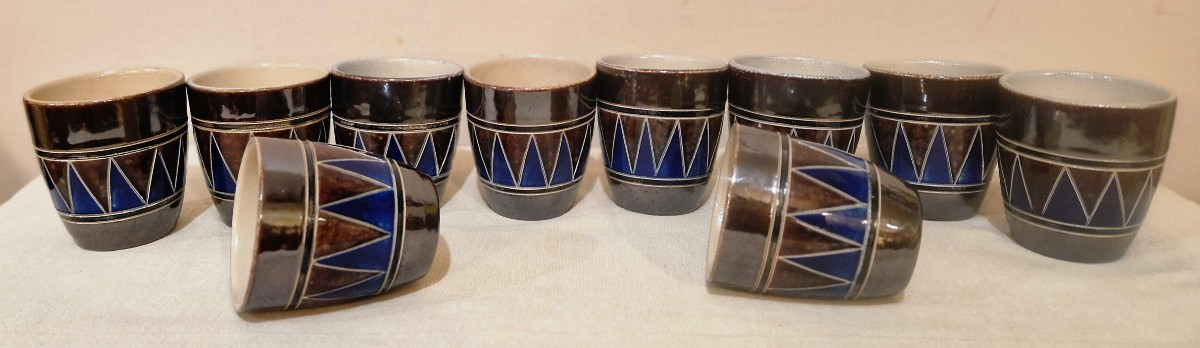 Service à cidre/bière en céramique -art déco -Zoller .-photo-2