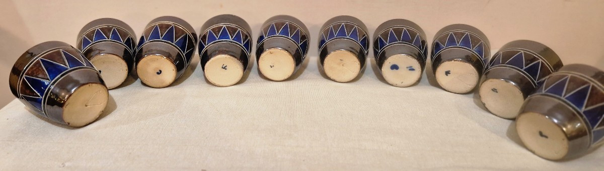 Service à cidre/bière en céramique -art déco -Zoller .-photo-3