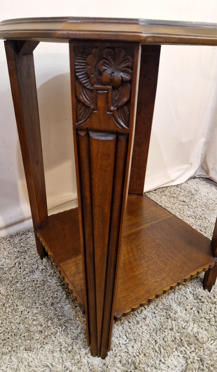Table d'Appoint en noyer - Art Déco-photo-3