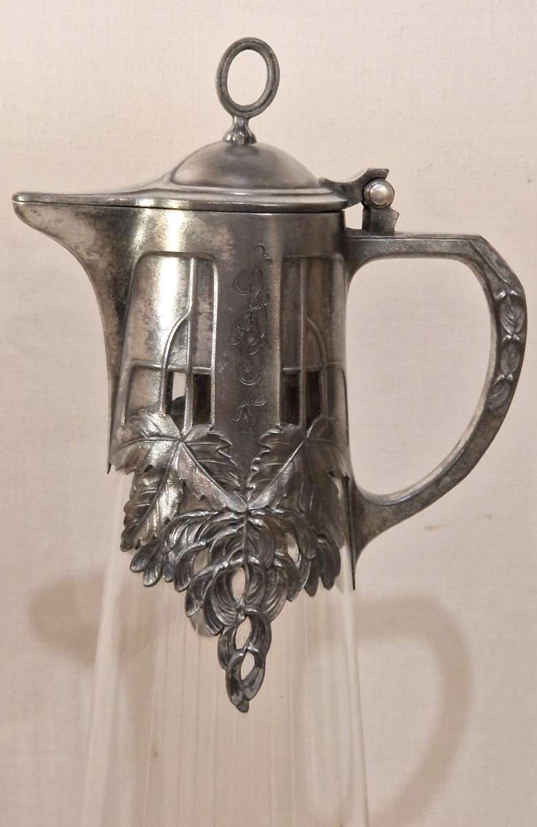 Aiguière en cristal - Art nouveau-photo-3