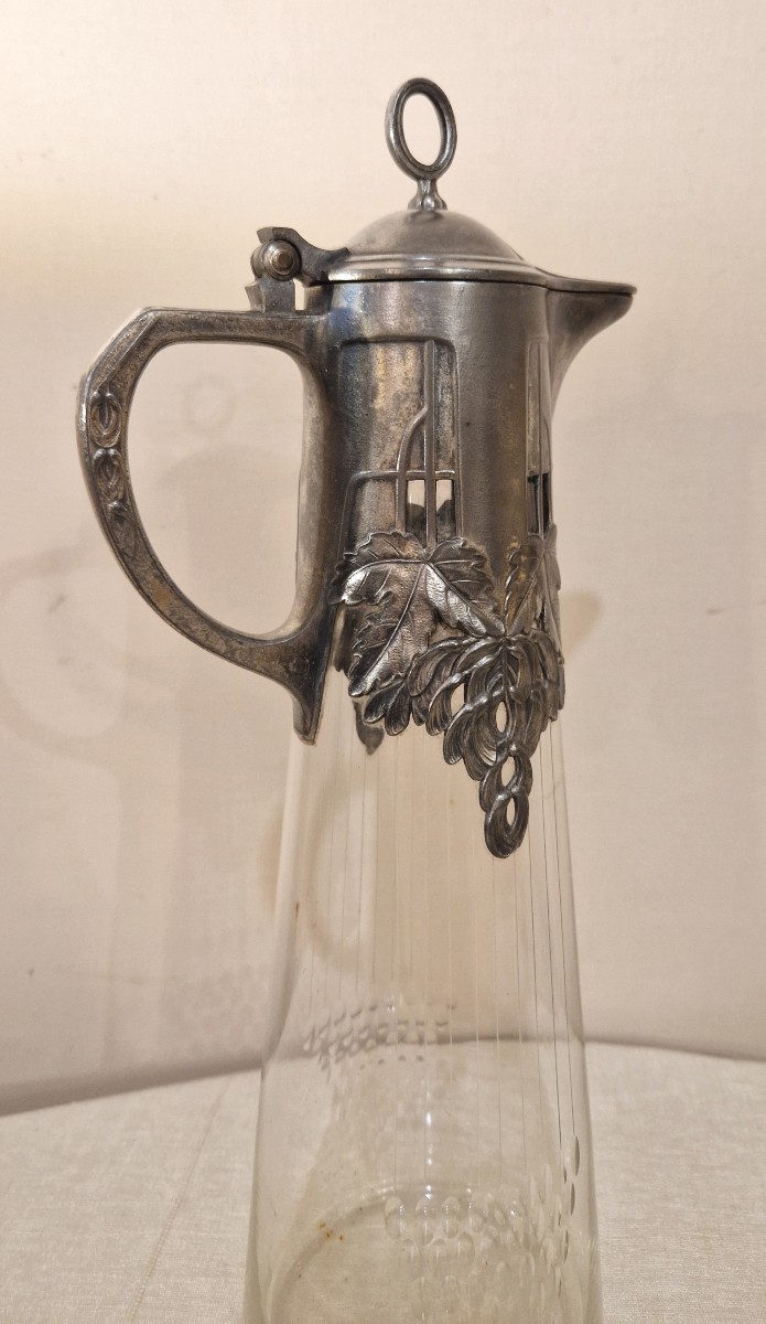 Aiguière en cristal - Art nouveau-photo-4