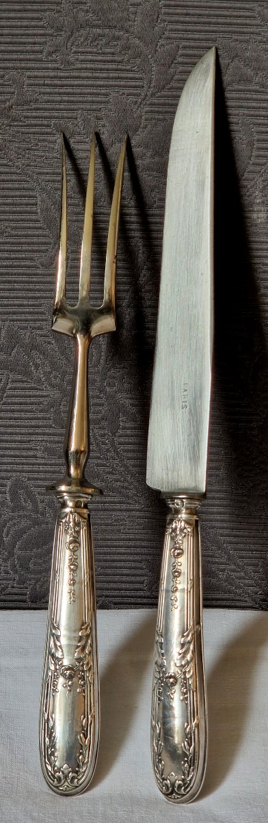 19th Century Silver Carving Set-photo-2