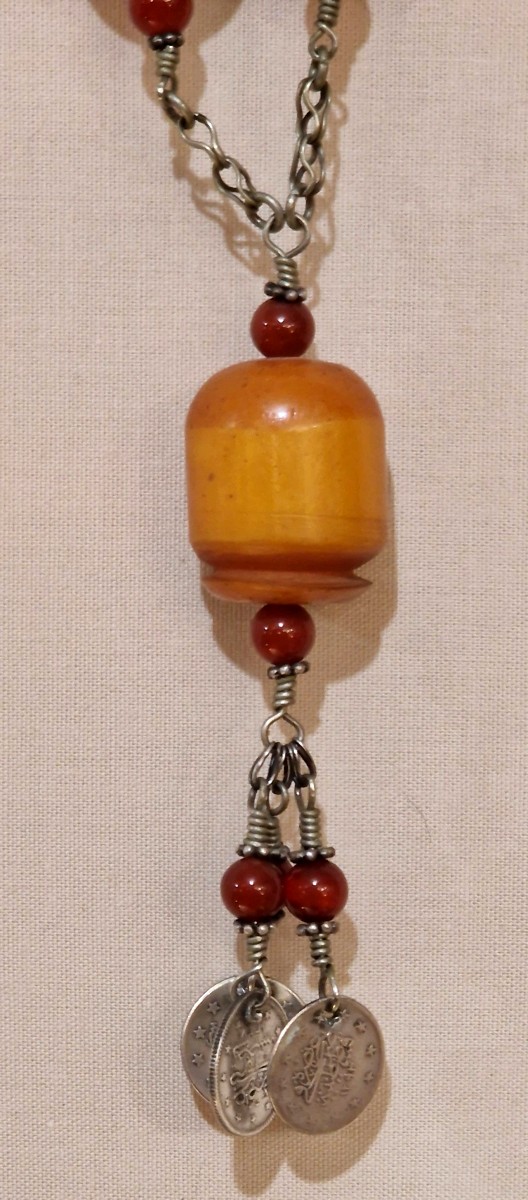 Moroccan Amber Necklace, 19th Century-photo-3