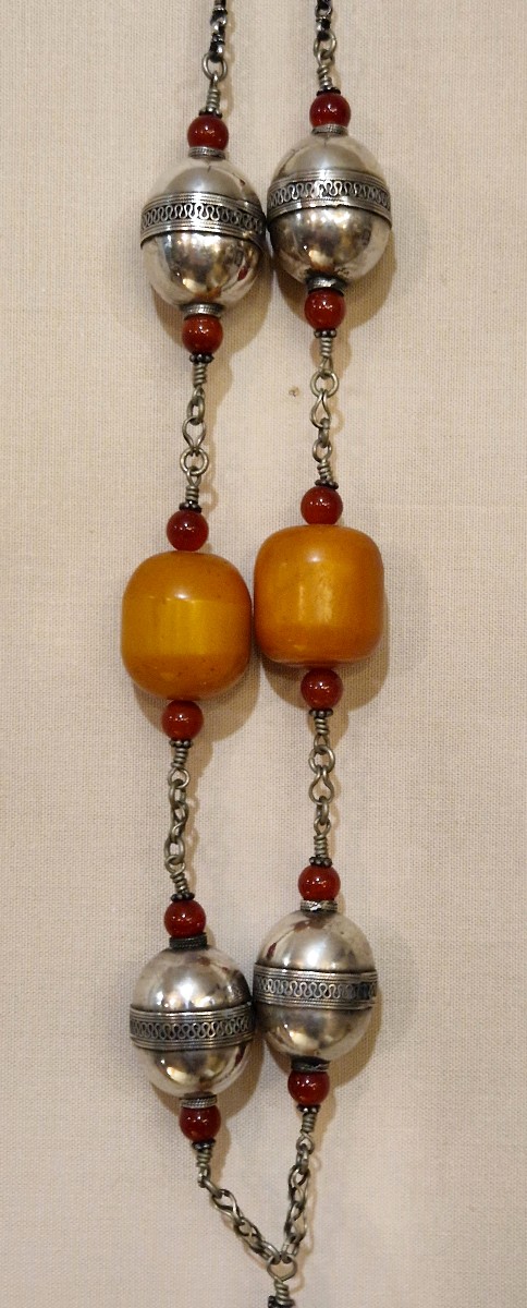 Moroccan Amber Necklace, 19th Century-photo-3