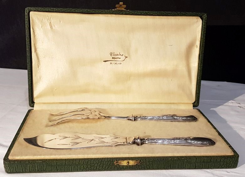 Service à Poisson - Argent Fourré Et Métal Argent-photo-2