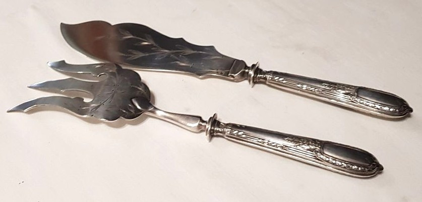 Service à Poisson - Argent Fourré Et Métal Argent-photo-7