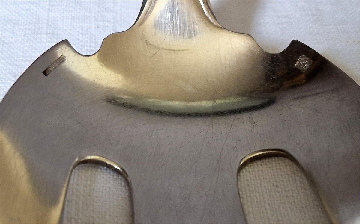 Paire de couvert à salade - métal argent - Christofle-photo-6