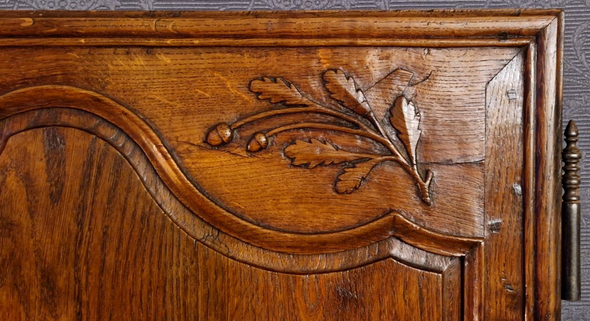 Paire de portes en chêne sculpté XIXe-photo-2