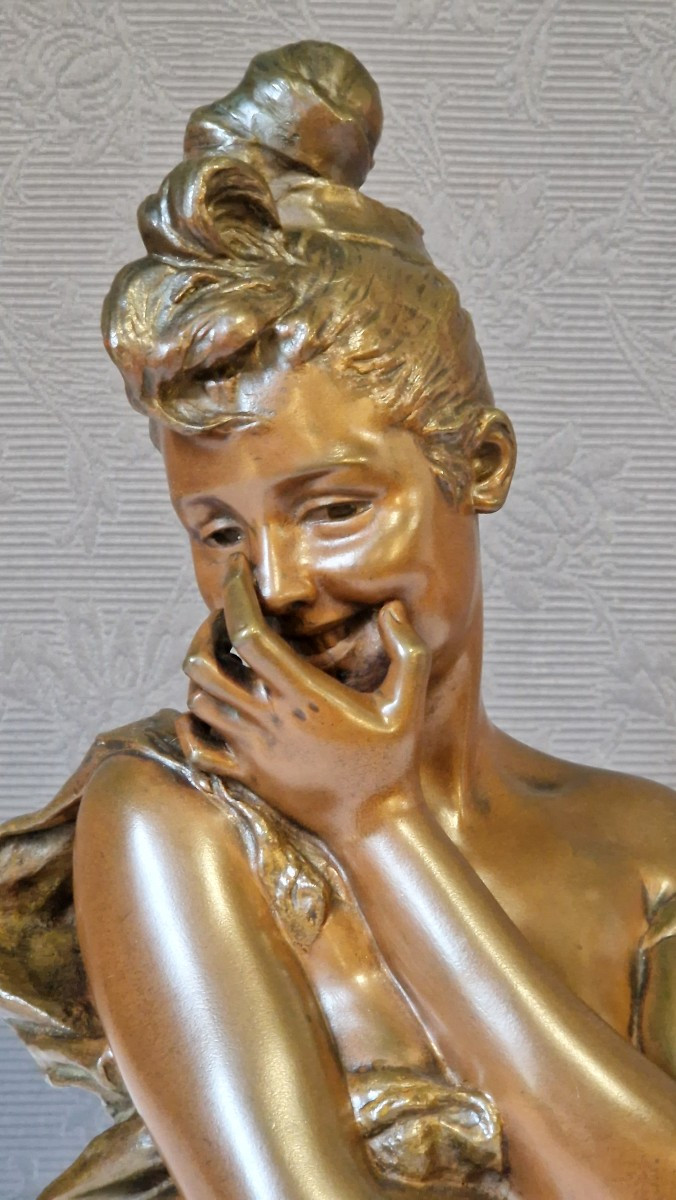 Buste Art Nouveau - Bronze - George Van Sraeten (1856-1941)-photo-1