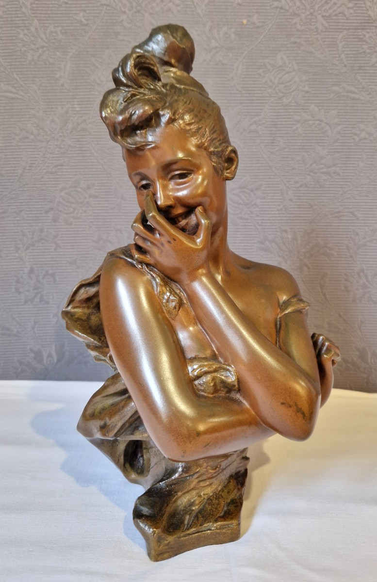 Buste Art Nouveau - Bronze - George Van Sraeten (1856-1941)