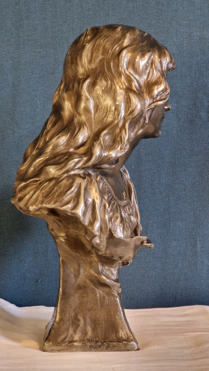 Bust - Mignon - Art Nouveau - Paul Eugène Mengin (1853-1937)-photo-2