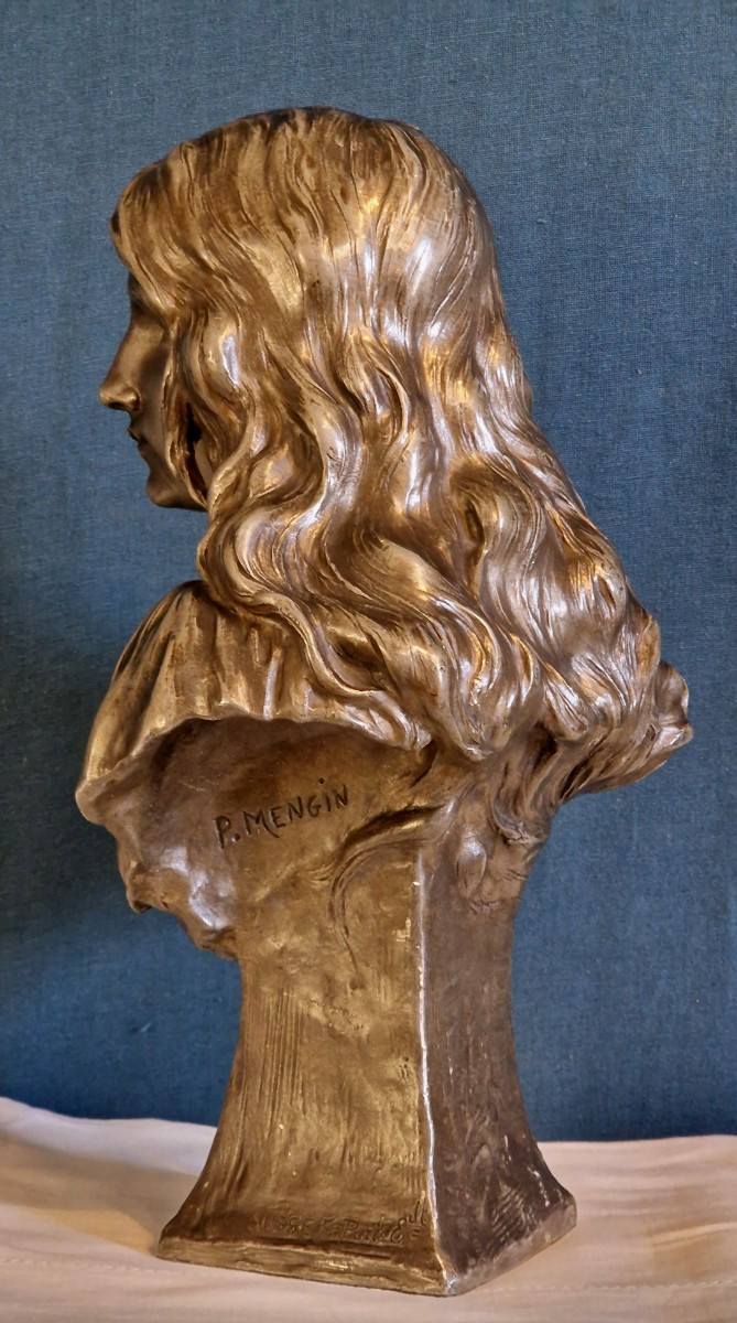 Bust - Mignon - Art Nouveau - Paul Eugène Mengin (1853-1937)-photo-4