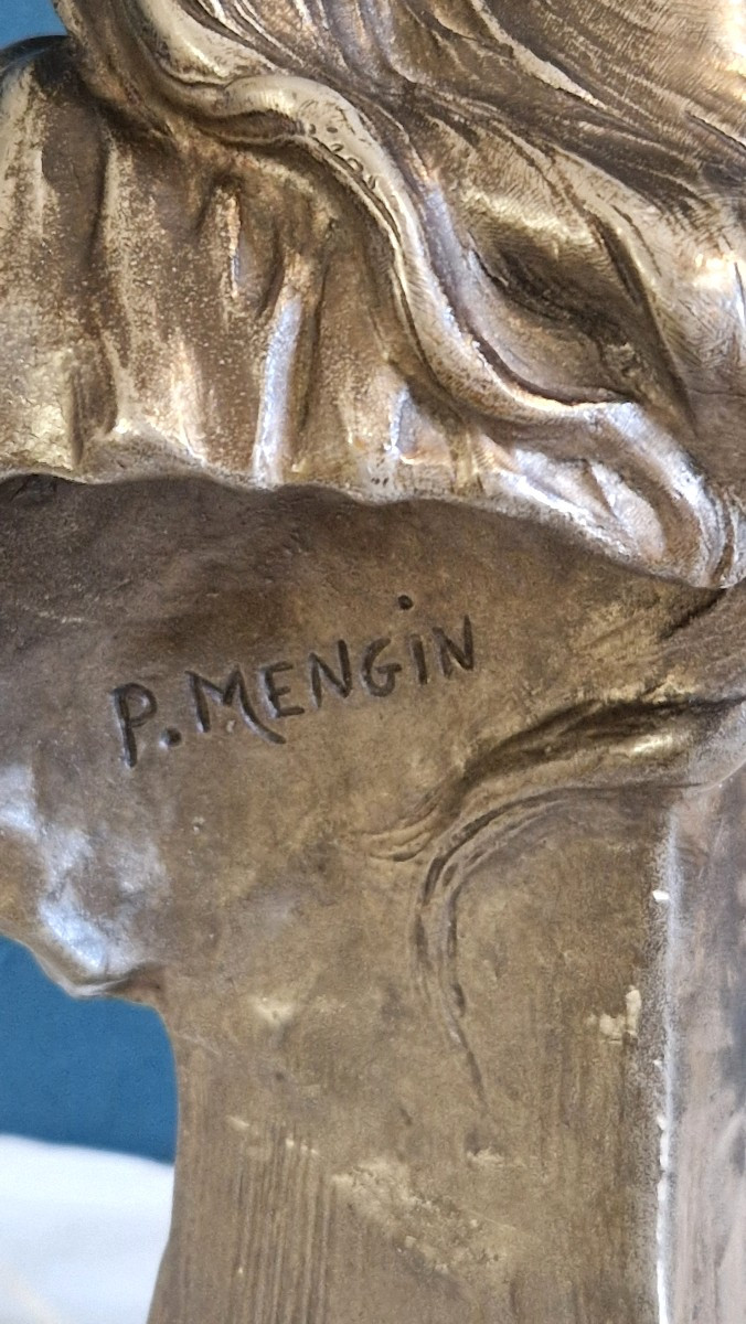 Bust - Mignon - Art Nouveau - Paul Eugène Mengin (1853-1937)-photo-2