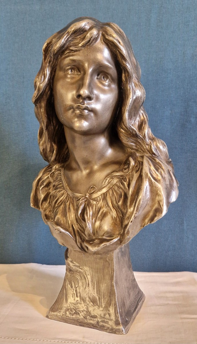 Bust - Mignon - Art Nouveau - Paul Eugène Mengin (1853-1937)