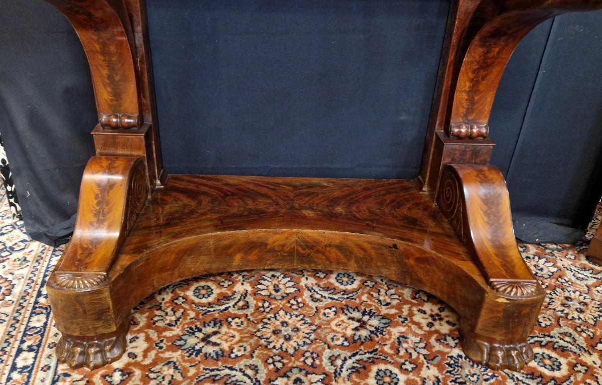 Mahogany Console Table, Restoration Period-photo-3