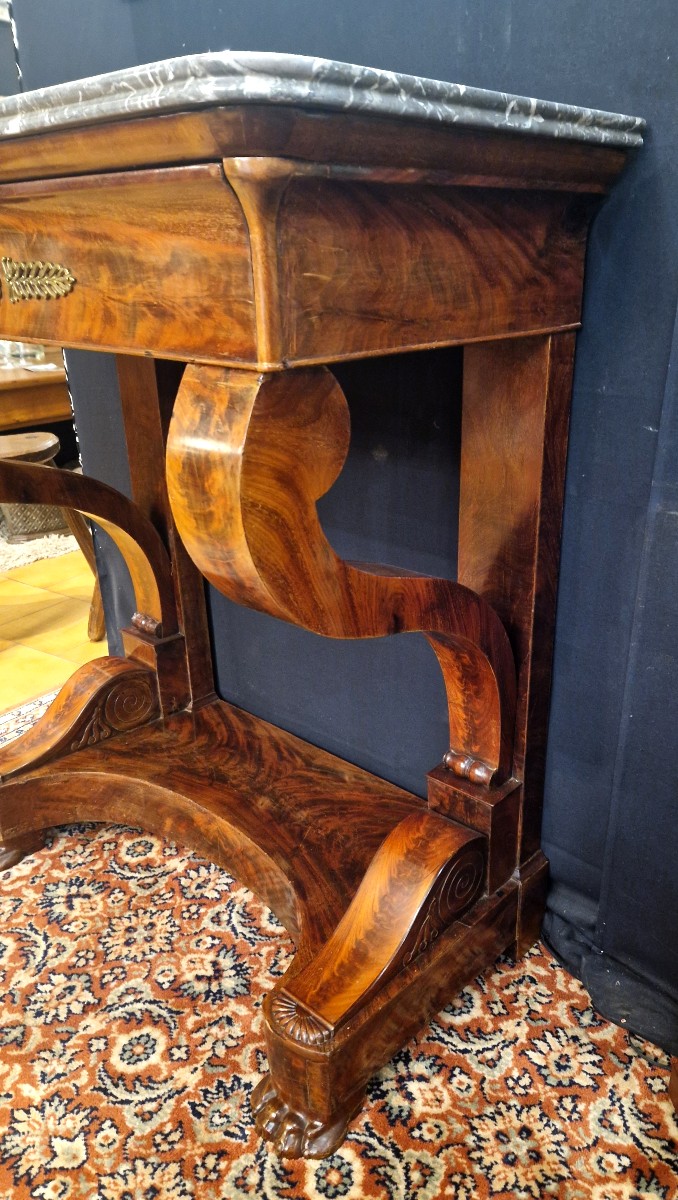 Mahogany Console Table, Restoration Period-photo-4