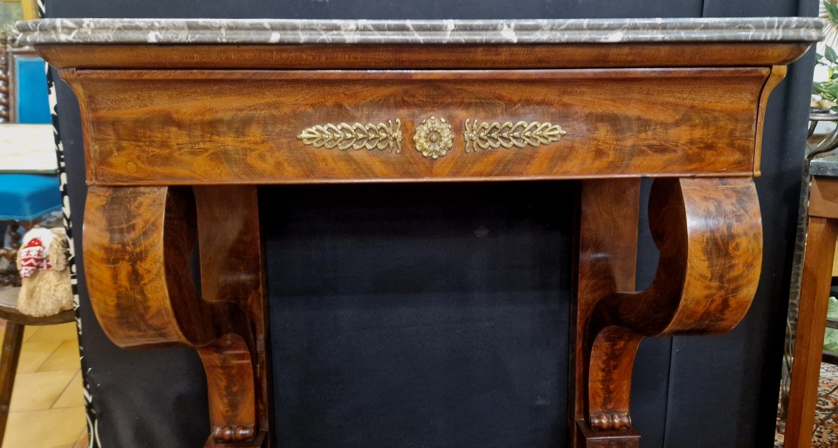 Mahogany Console Table, Restoration Period-photo-1