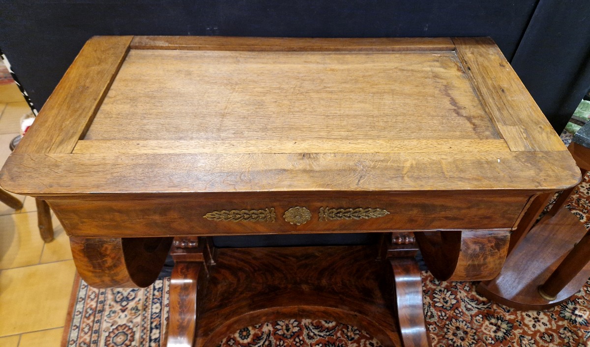 Mahogany Console Table, Restoration Period-photo-4