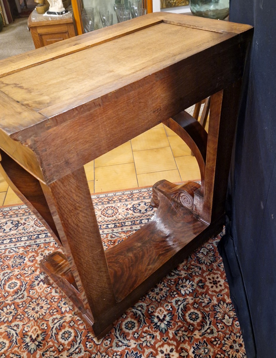 Mahogany Console Table, Restoration Period-photo-5