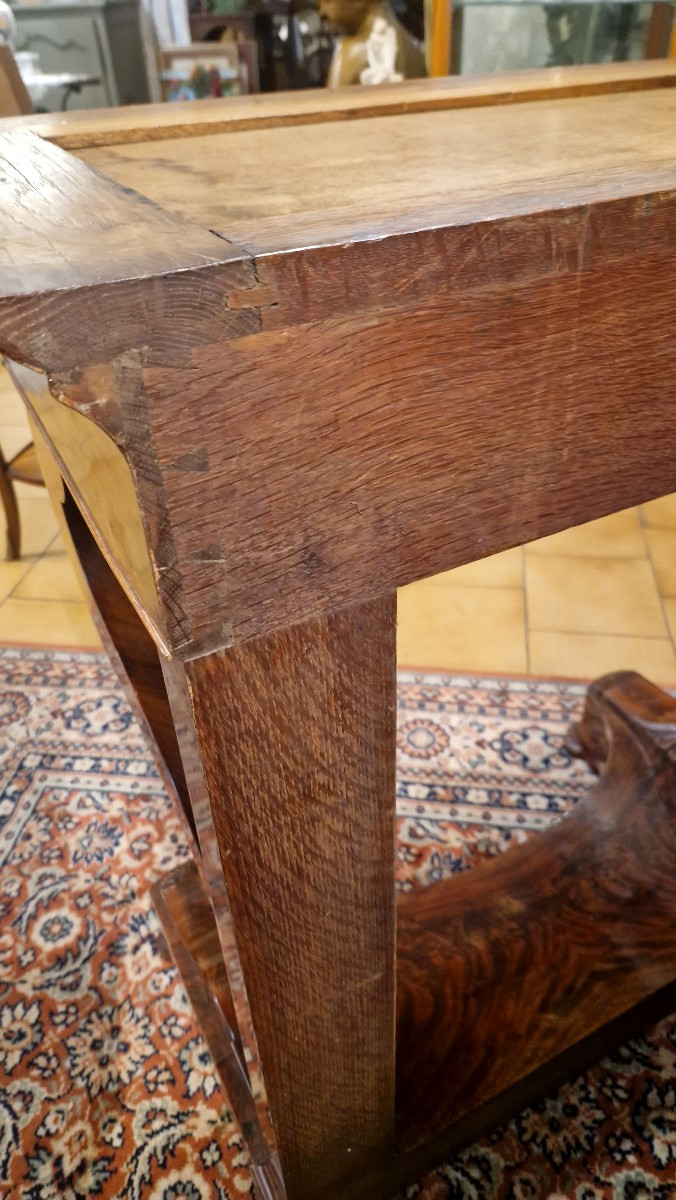 Mahogany Console Table, Restoration Period-photo-6