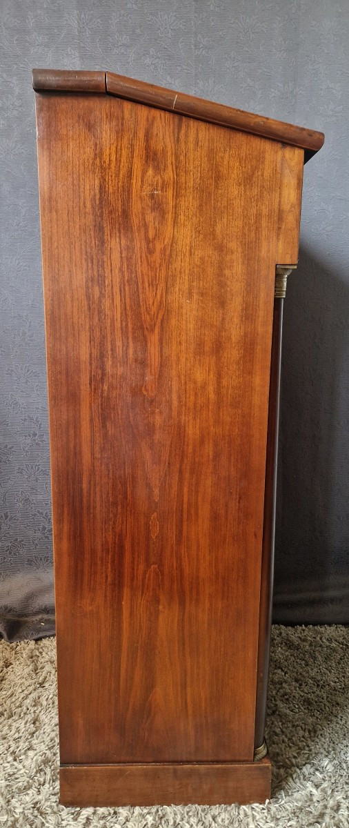 Bibus Mahogany Bookcase In The 20th Century Empire Style-photo-1