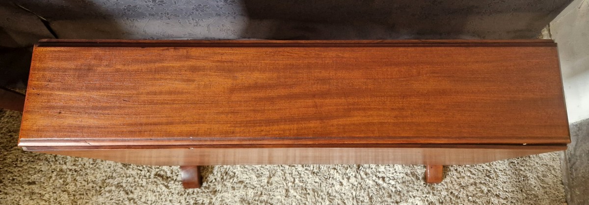 Table gateleg en acajou massif d'époque napoléon III-photo-4
