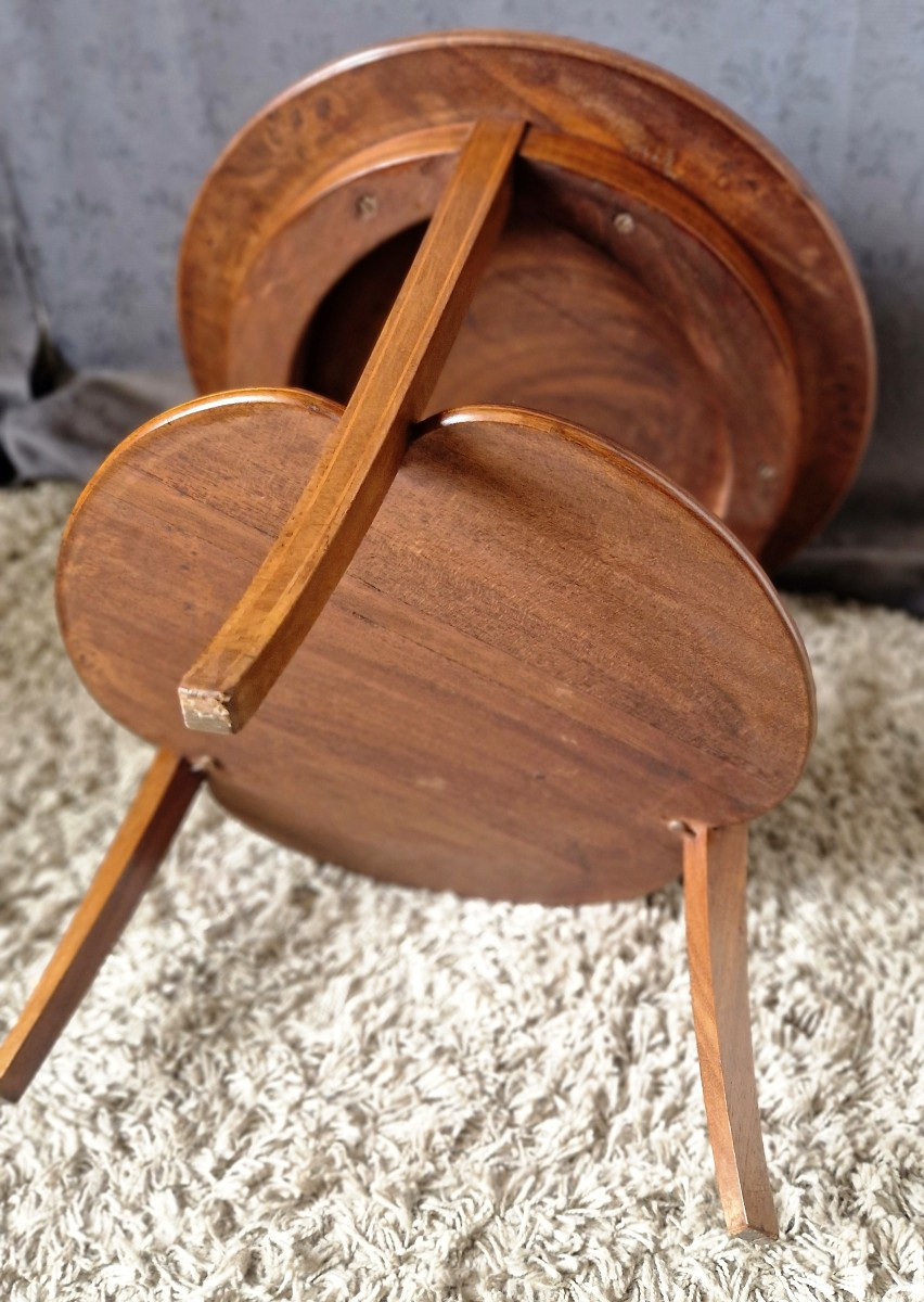 Small 20th-century Mahogany Side Table-photo-5