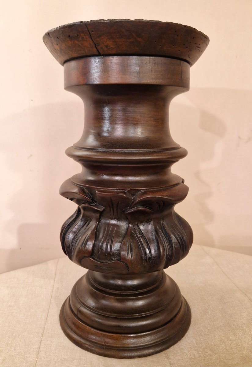 Small Mahogany Column Stand-photo-2