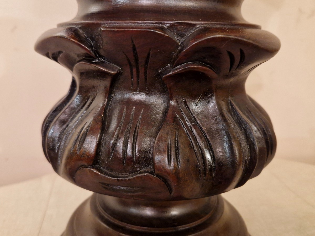 Small Mahogany Column Stand-photo-4