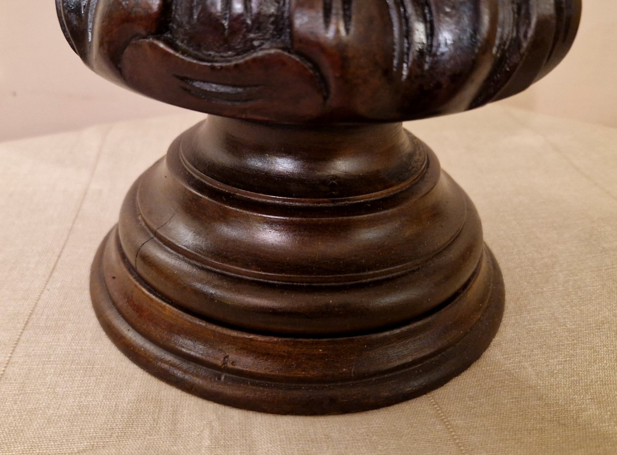 Small Mahogany Column Stand-photo-3