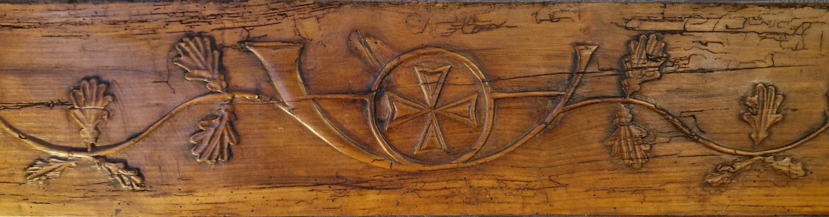 Boiserie fronton ornementation intérieur XIXe-photo-3