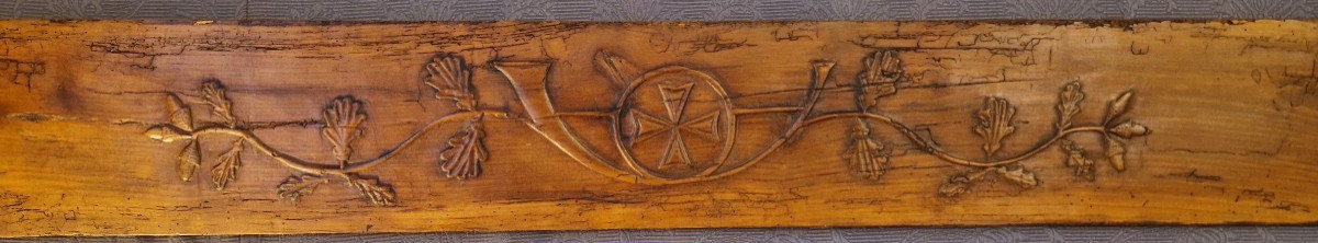 Boiserie fronton ornementation intérieur XIXe-photo-2