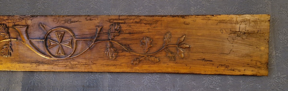 Boiserie fronton ornementation intérieur XIXe-photo-4