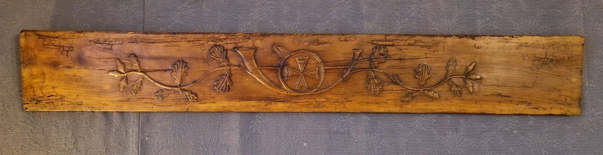 Boiserie fronton ornementation intérieur XIXe-photo-3