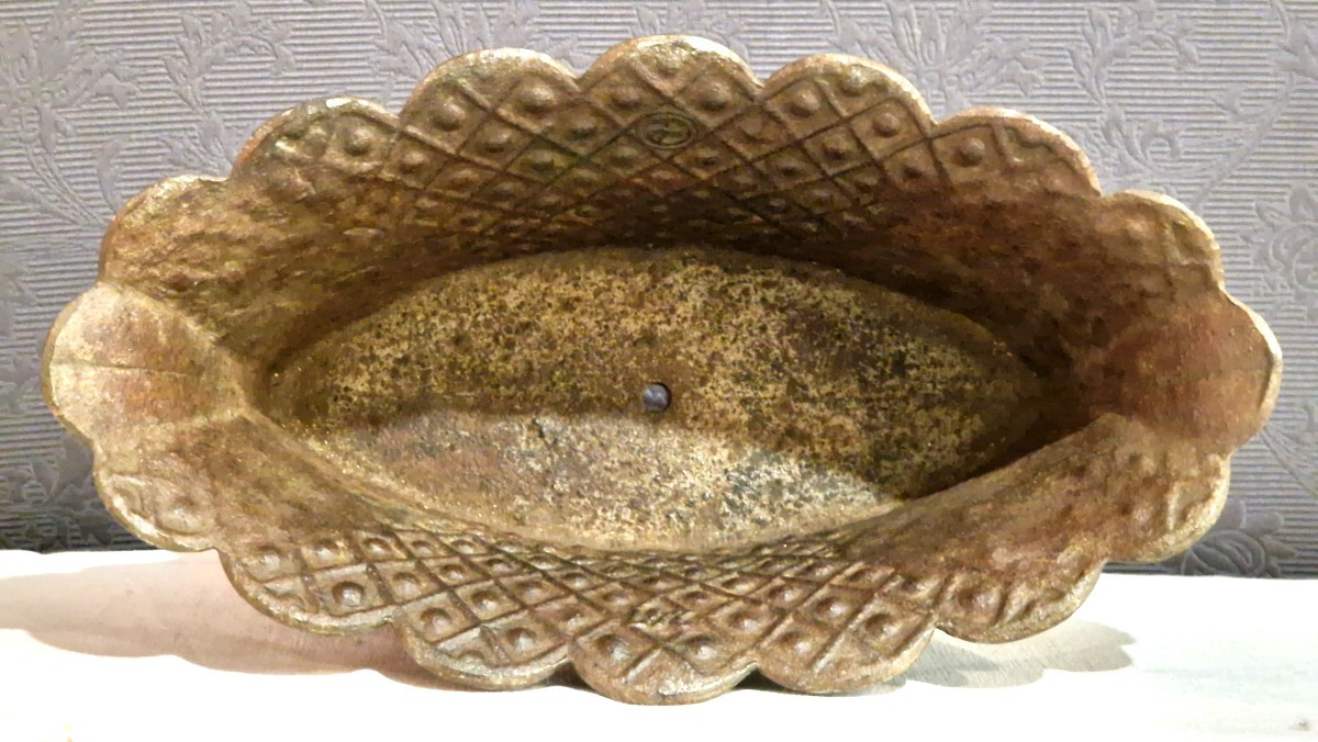 Jardinière art déco de jardin en fonte-photo-3