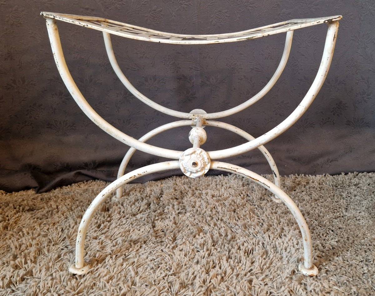 Tabouret de salon de  jardin XIXe-photo-2