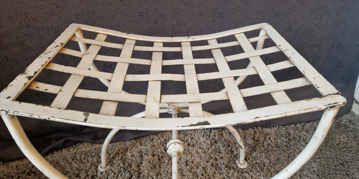 Tabouret de salon de  jardin XIXe-photo-4