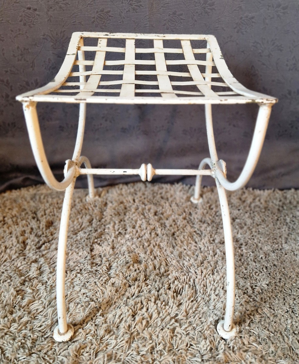 Tabouret de salon de  jardin XIXe-photo-2