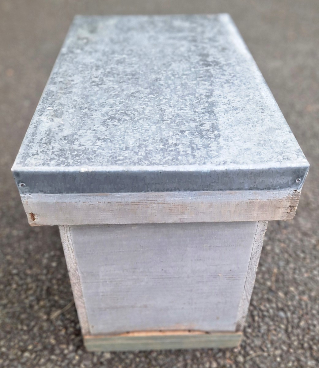 Petit banc coffre de jardin - Art populaire- XXe-photo-4