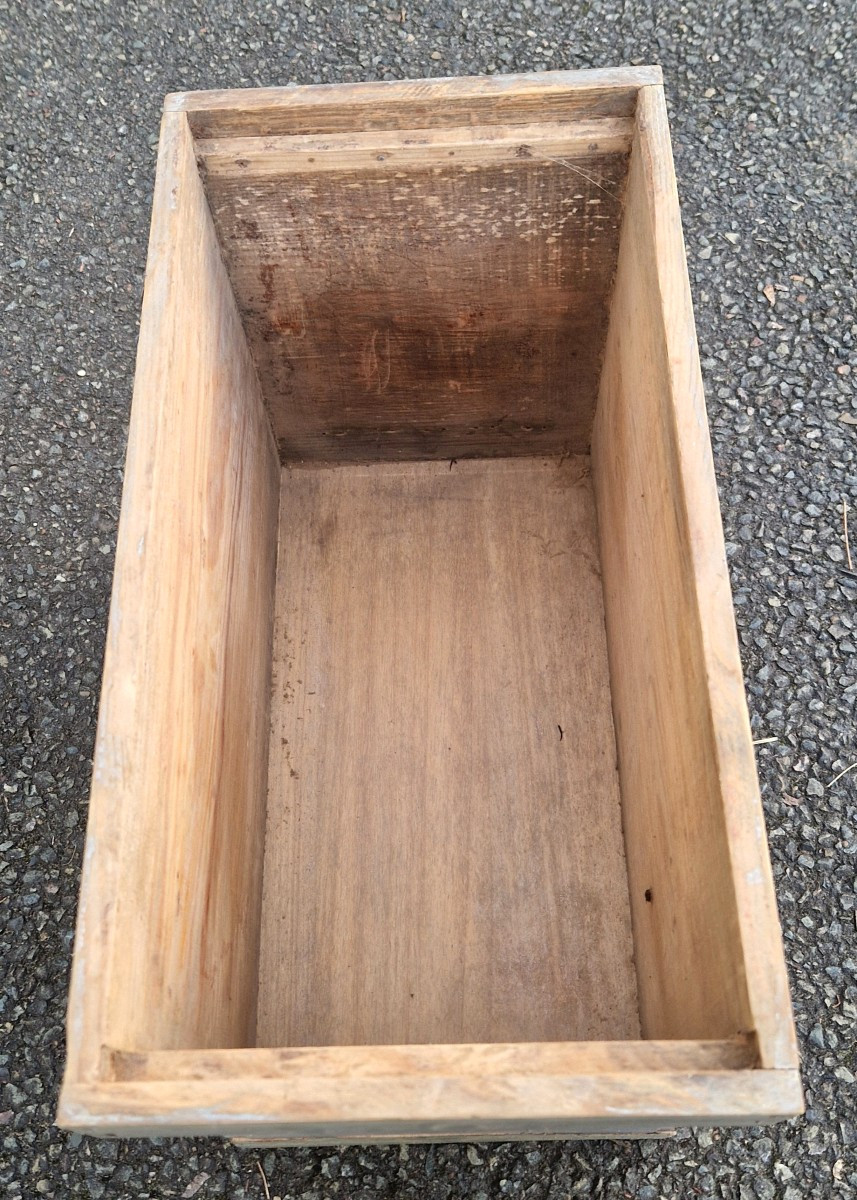 Petit banc coffre de jardin - Art populaire- XXe-photo-3