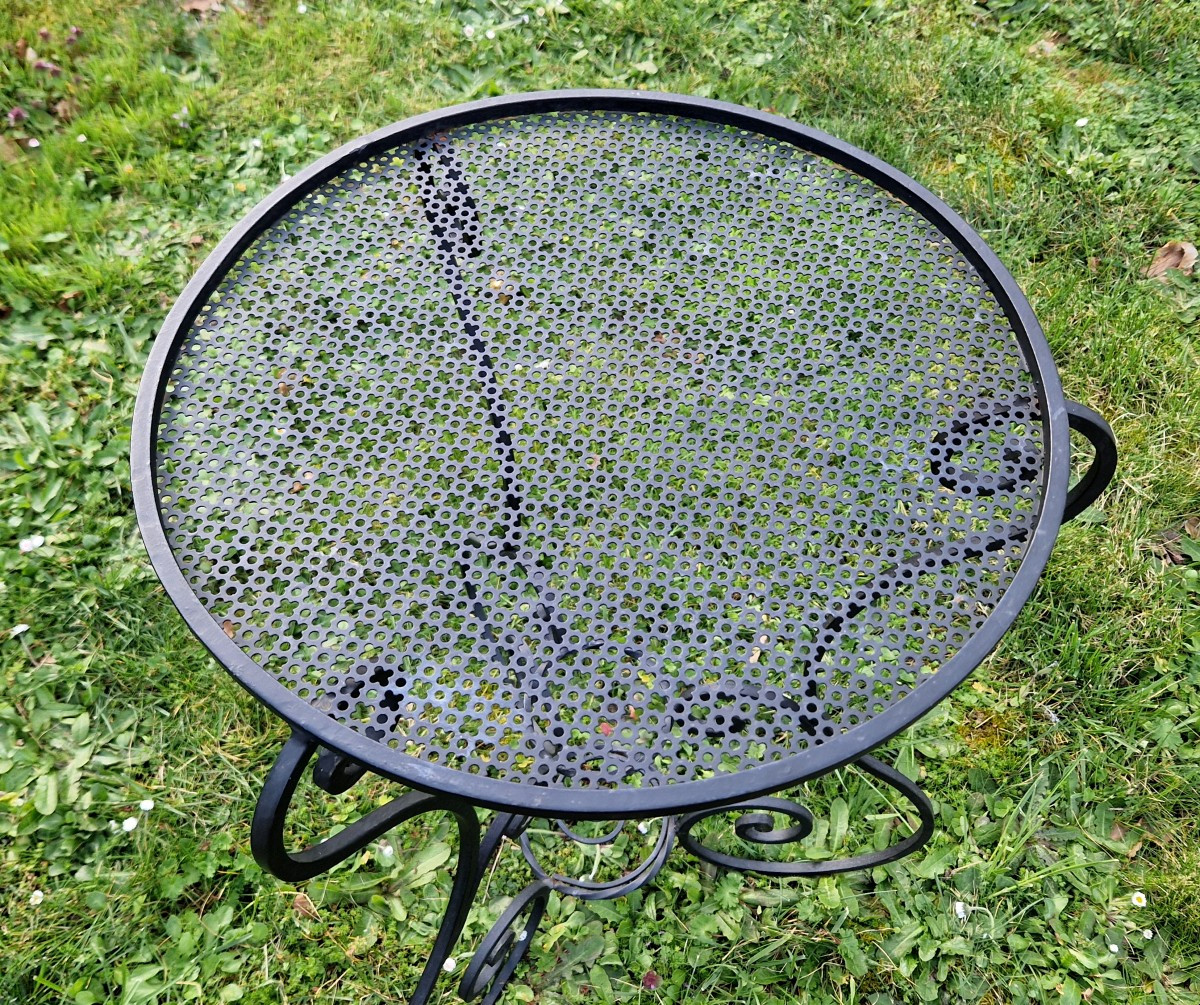 Wrought Iron Table - Mid-20th Century-photo-3