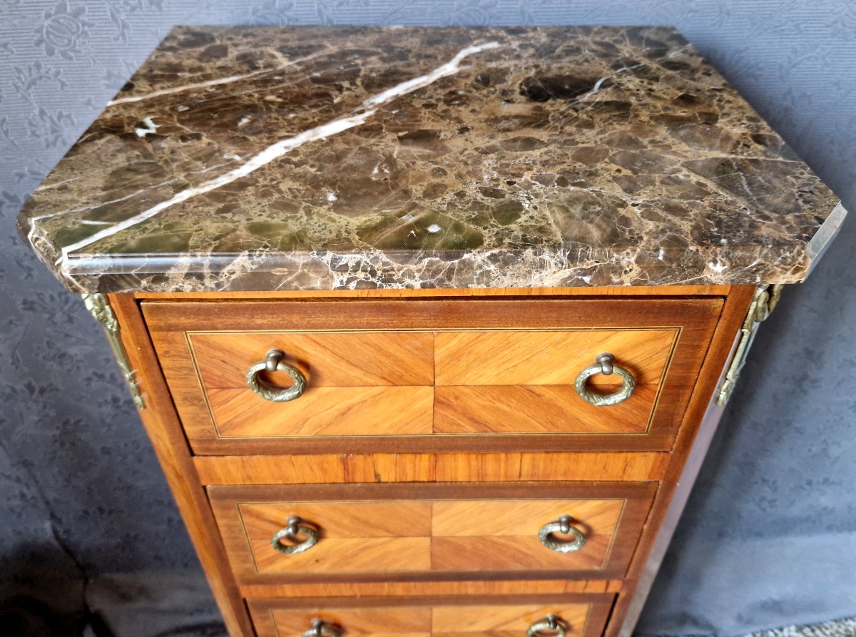 5-drawer Chest Of Drawers - Louis XV Transition Style - 19th Century-photo-2