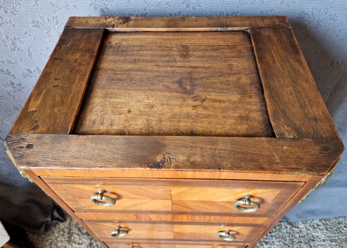 5-drawer Chest Of Drawers - Louis XV Transition Style - 19th Century-photo-5