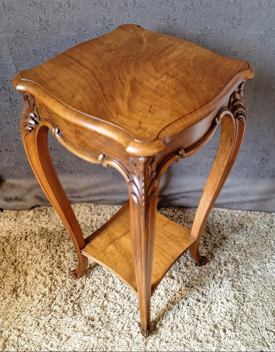 Walnut Side Table - Late 19th Century-photo-3