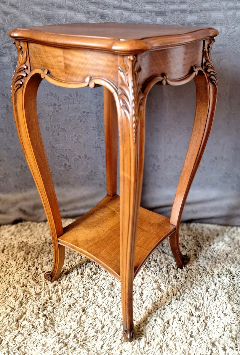 Walnut Side Table - Late 19th Century-photo-1