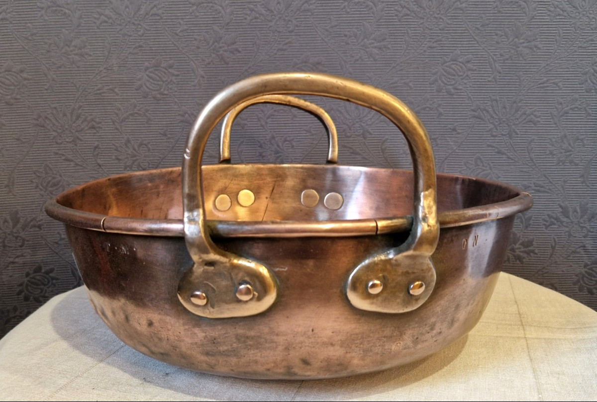 Bassine en cuivre fin XVIIIe-photo-2