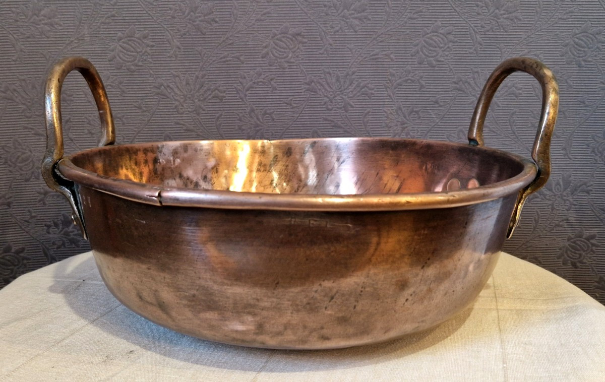 Bassine en cuivre fin XVIIIe-photo-3