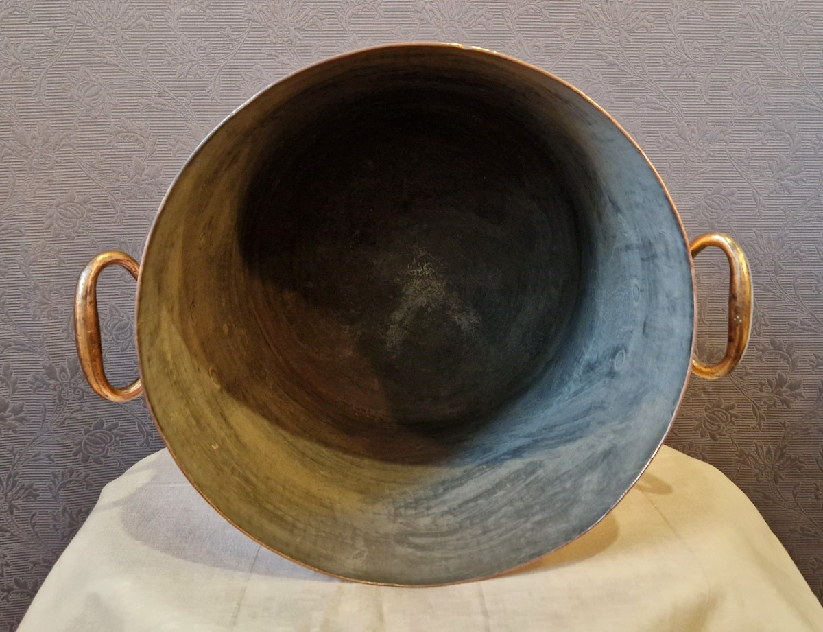 Copper Casserole Dish - Marked "k" And Hallmarked "legry Rue Miromesnil"-photo-5