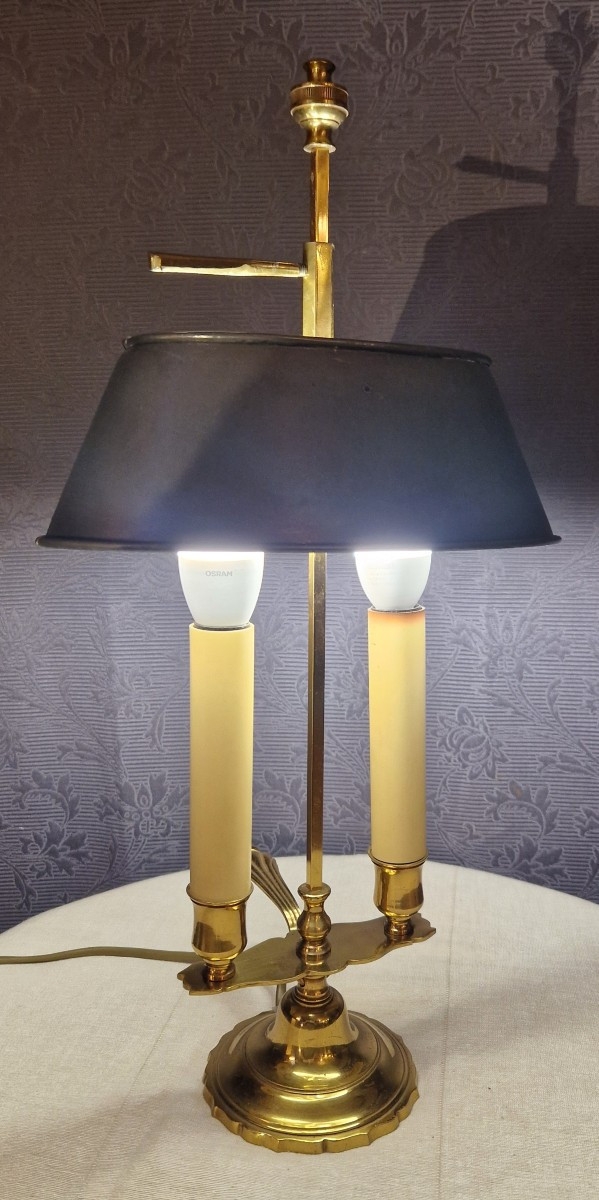 20th Century Brass Bouillotte Lamp.-photo-2