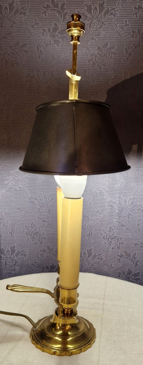20th Century Brass Bouillotte Lamp.-photo-4